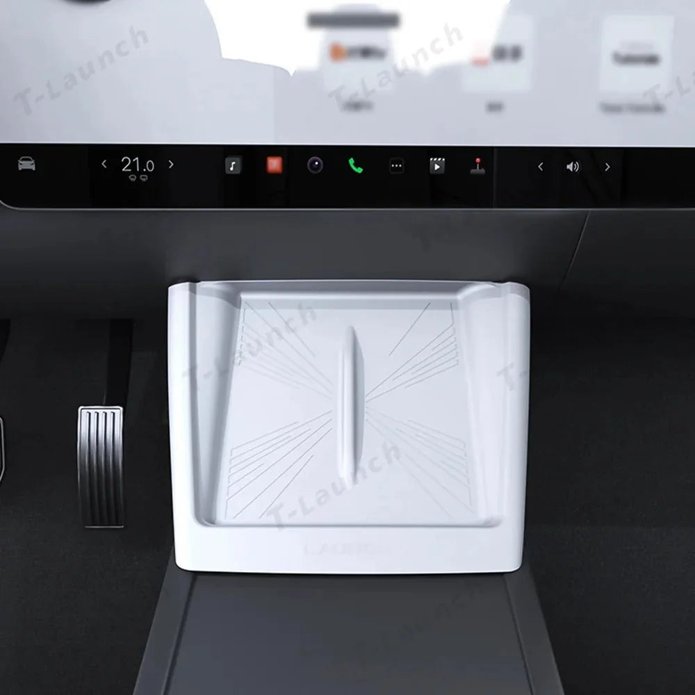 Full-Cover Non-Slip Silicone Wireless Charging Area Mat for Tesla Model 3 Highland Standard 2025+