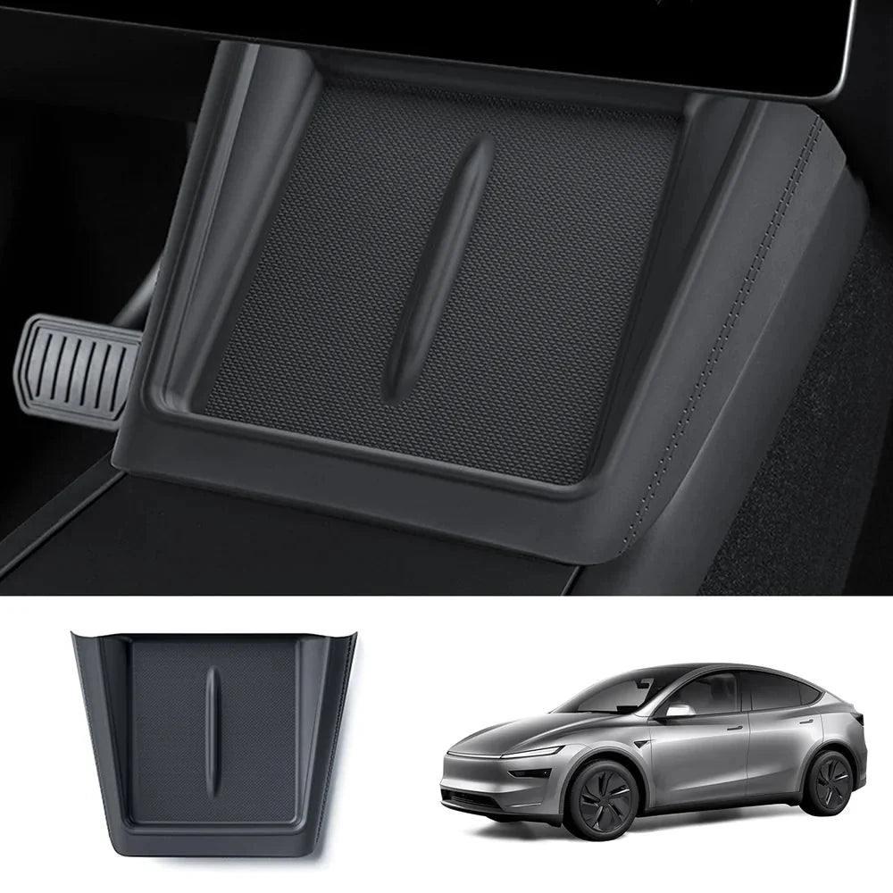 Full-Cover Non-Slip Silicone Wireless Charging Area Mat for Tesla Model Y Juniper 2025+ / Model 3 Highland 2024+