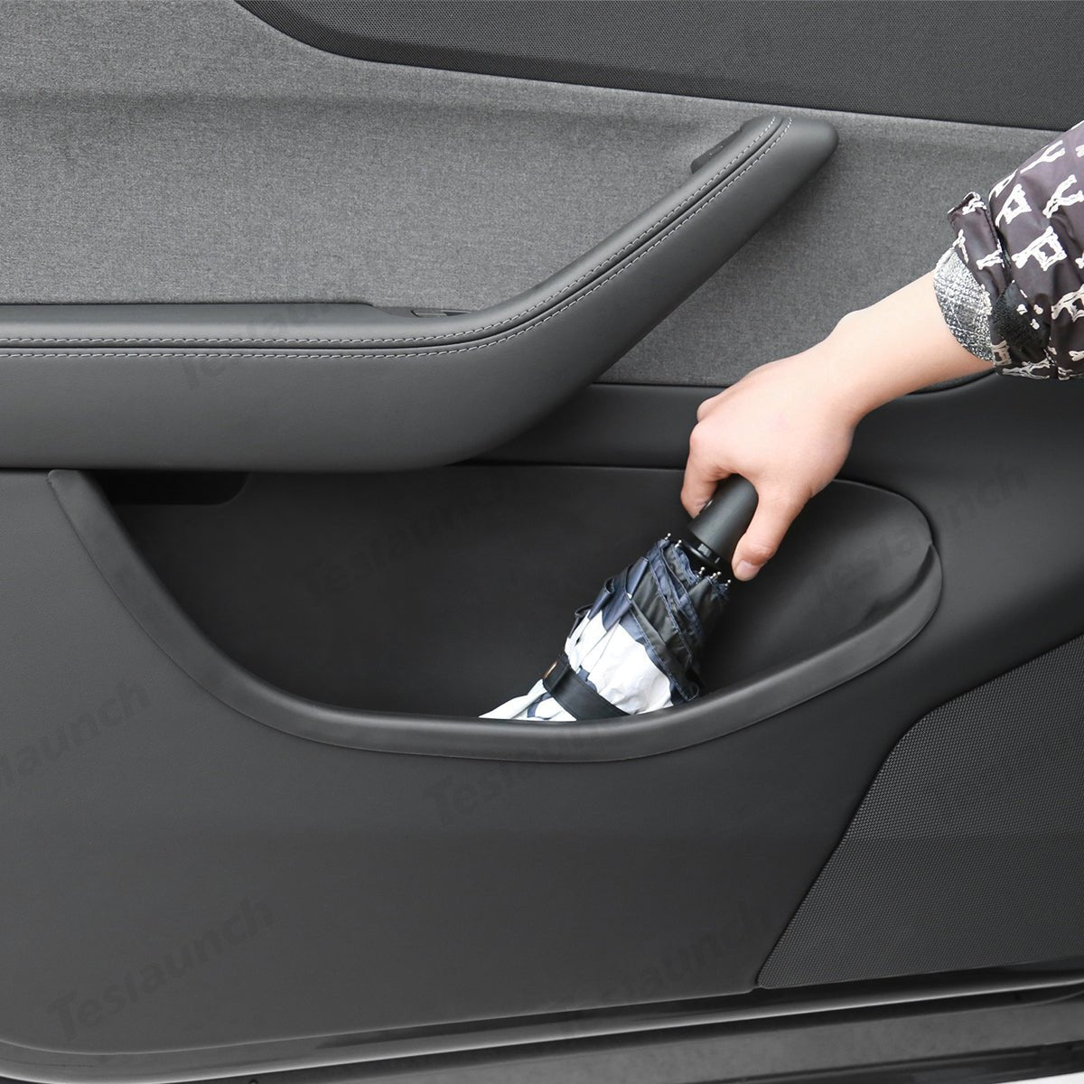 Full-Coverage Door Storage Organizer – Waterproof & Dirt-Resistant for Tesla Model Y Juniper 2025+