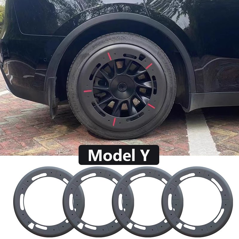 Fully Wrapped Wheel Cover Hubcap for Tesla Model Y 20'' Induction Wheels (4 PCS)