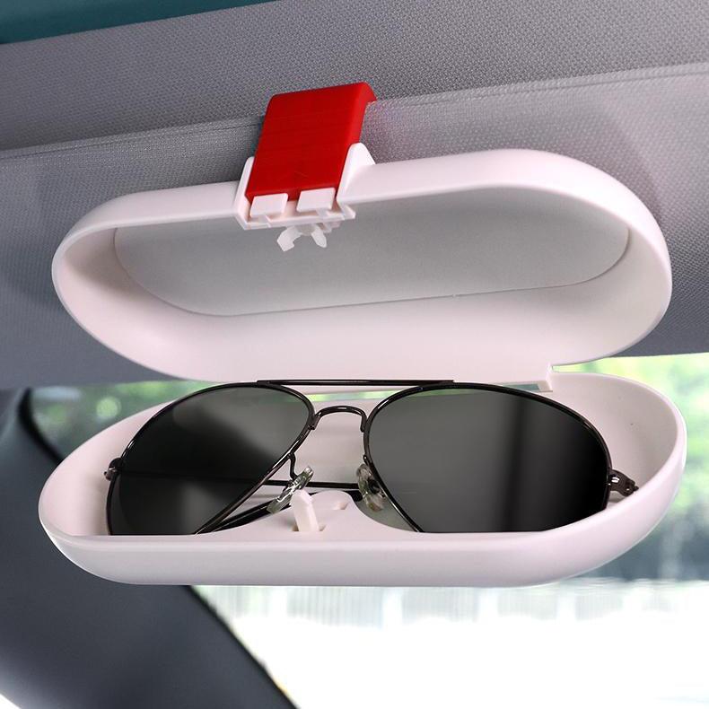 Glasses Case Sun Visor Card Storage Sunglasses Storage Box for Tesla Model 3/Y/X/S