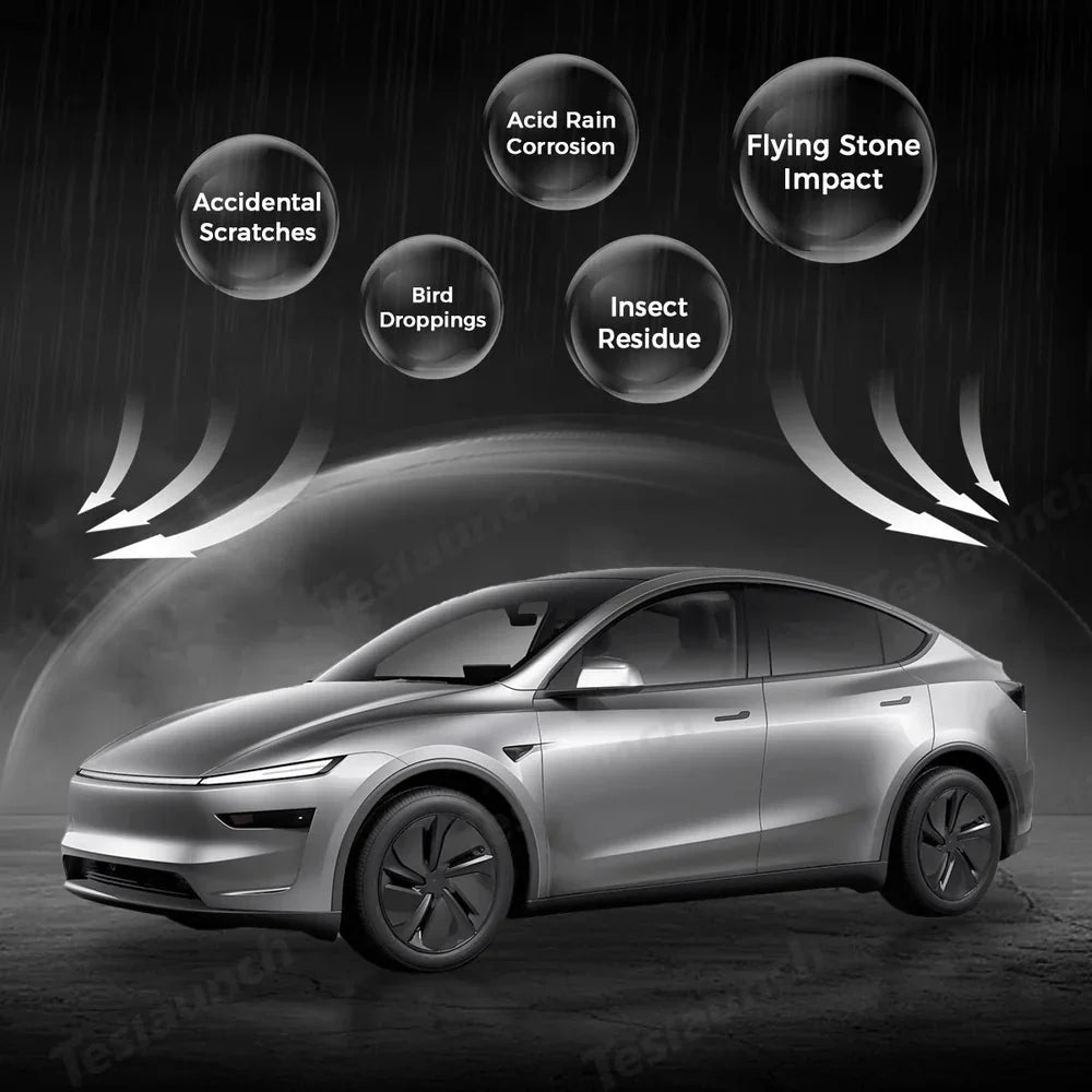 Glossy TPU Invisible Full Car Paint Protection Film (PPF) for Tesla Model Y Juniper 2025+