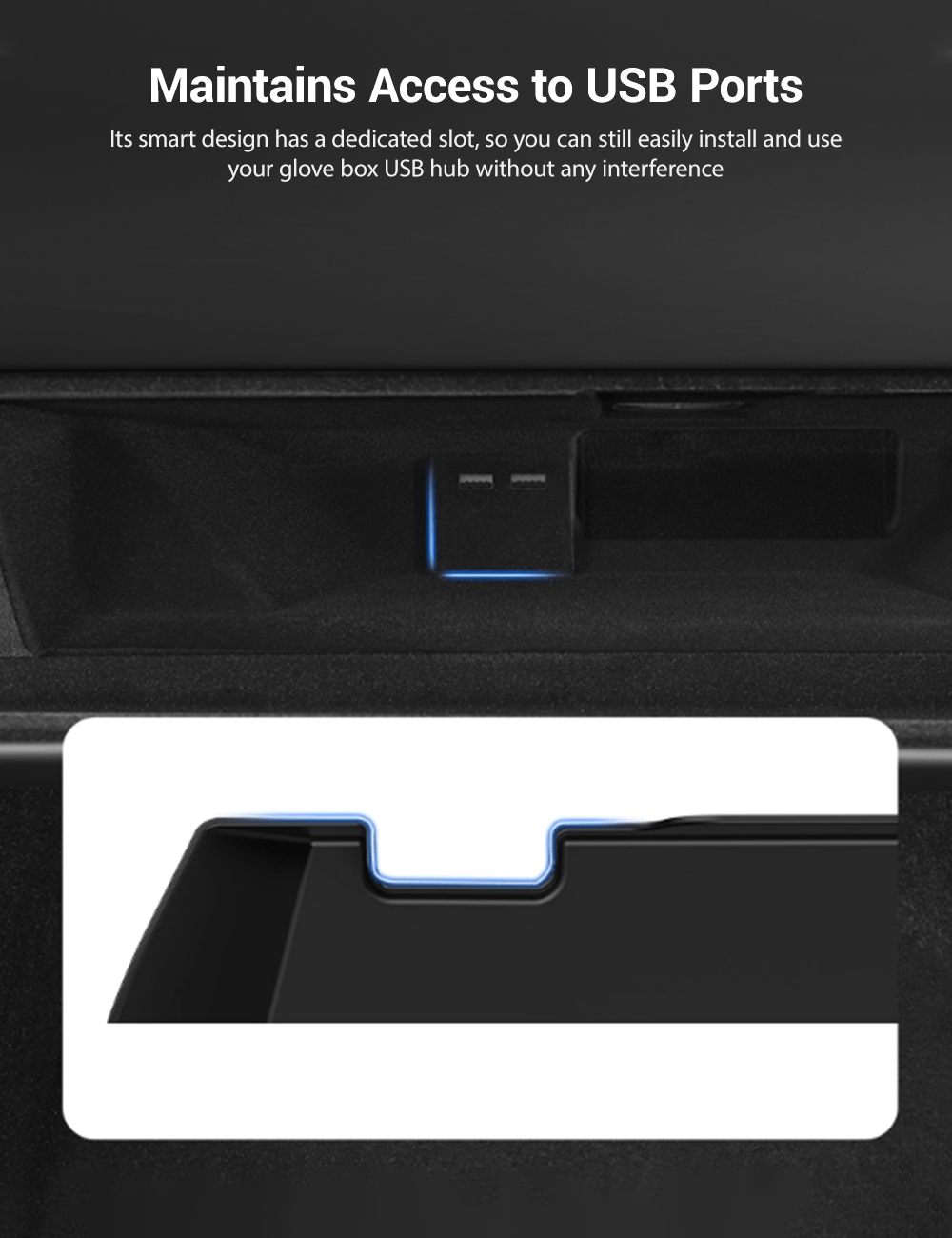Glove Box Organizer for Tesla Model 3 Highland & Model Y Juniper