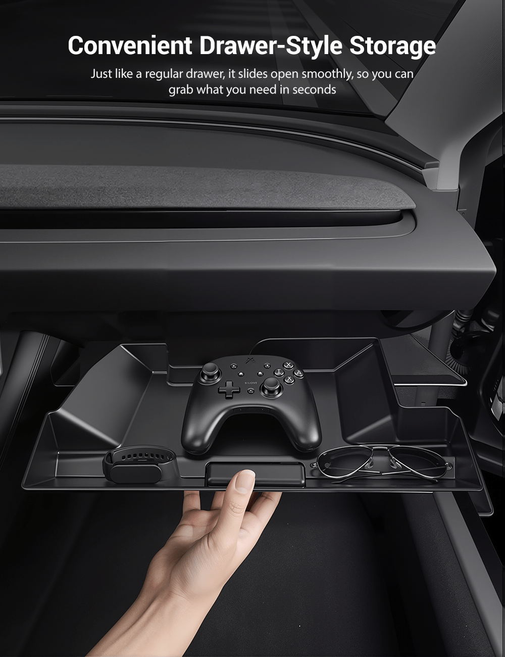 Glove Box Organizer for Tesla Model 3 Highland & Model Y Juniper