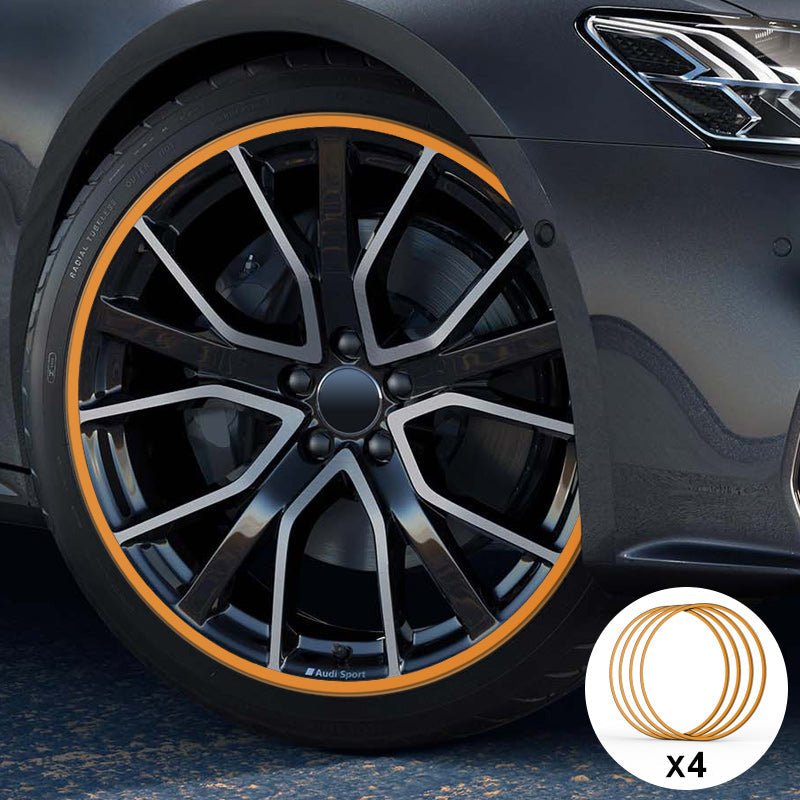 Gold Aluminum Alloy Wheel Rim Protector- Fits All Cars