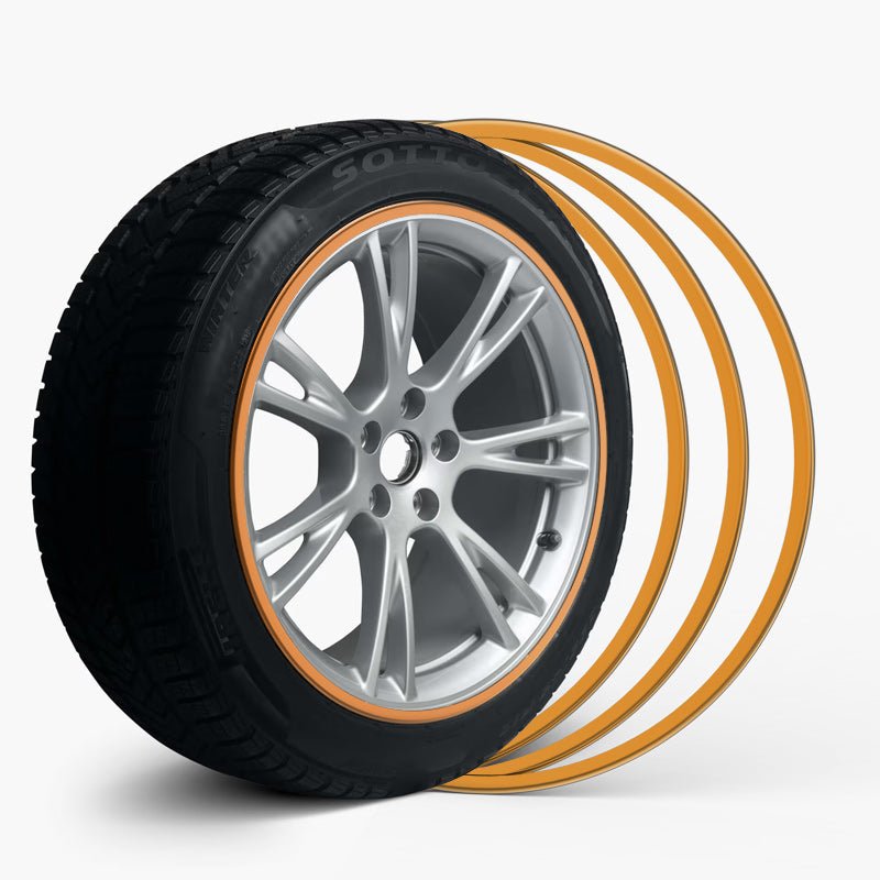 Gold Aluminum Alloy Wheel Rim Protector- Fits All Cars