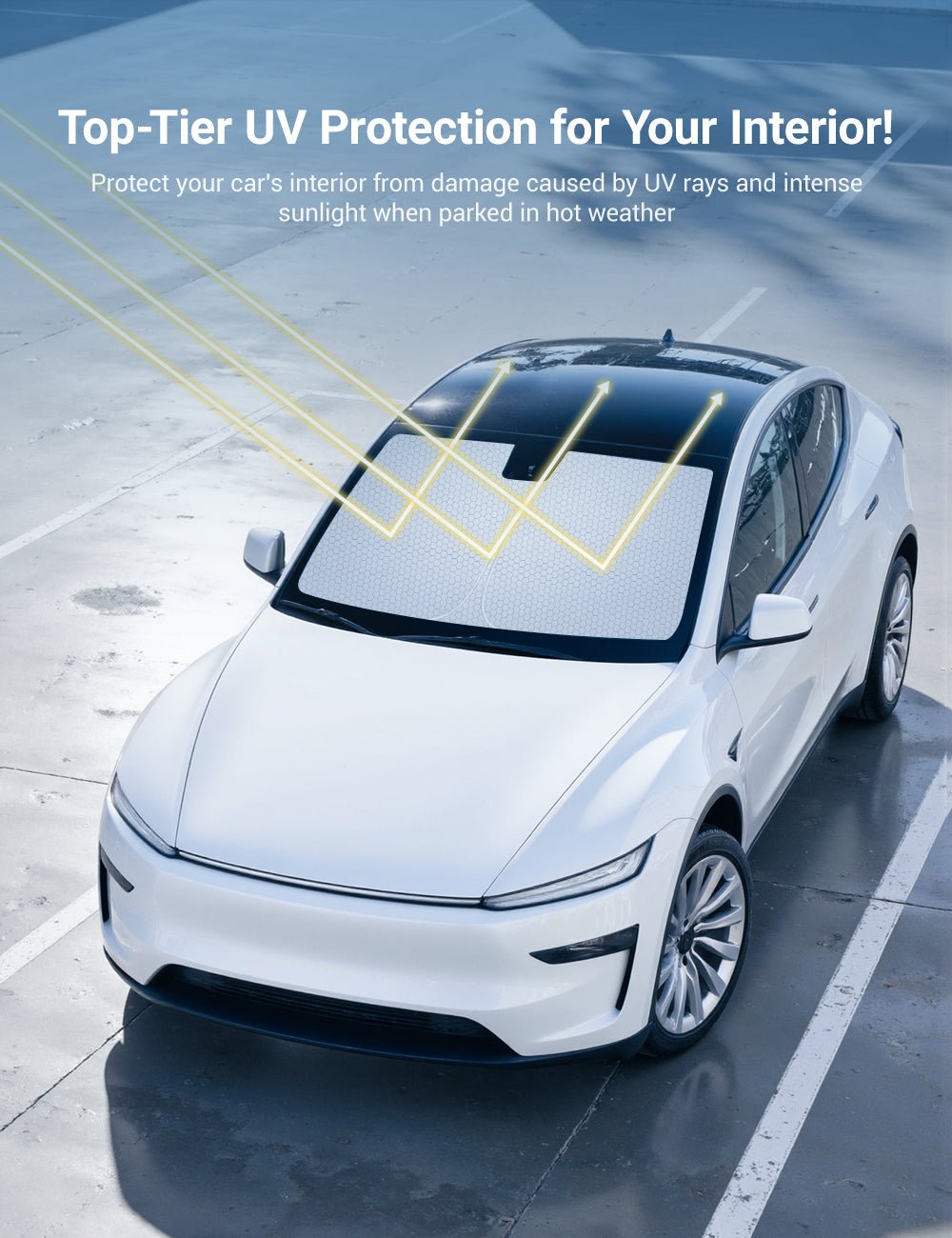 Graphene Front Windshield Sunshade for Model 3 Highland / Model Y Juniper