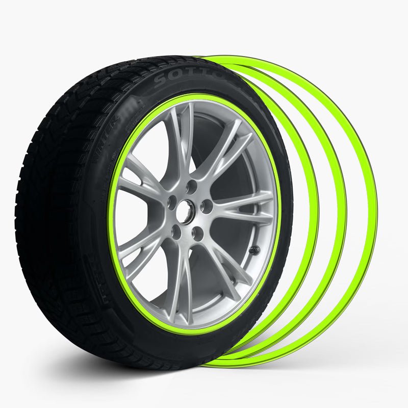 Green Aluminum Alloy Wheel Rim Protector- Fits All Cars