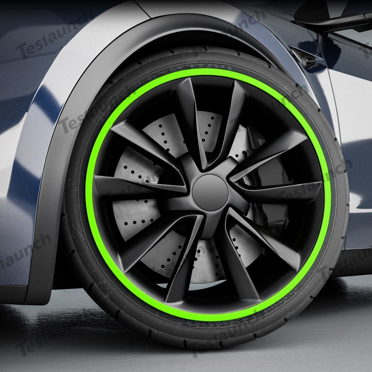 Green Aluminum Alloy Wheel Rim Protector- Fits All Cars
