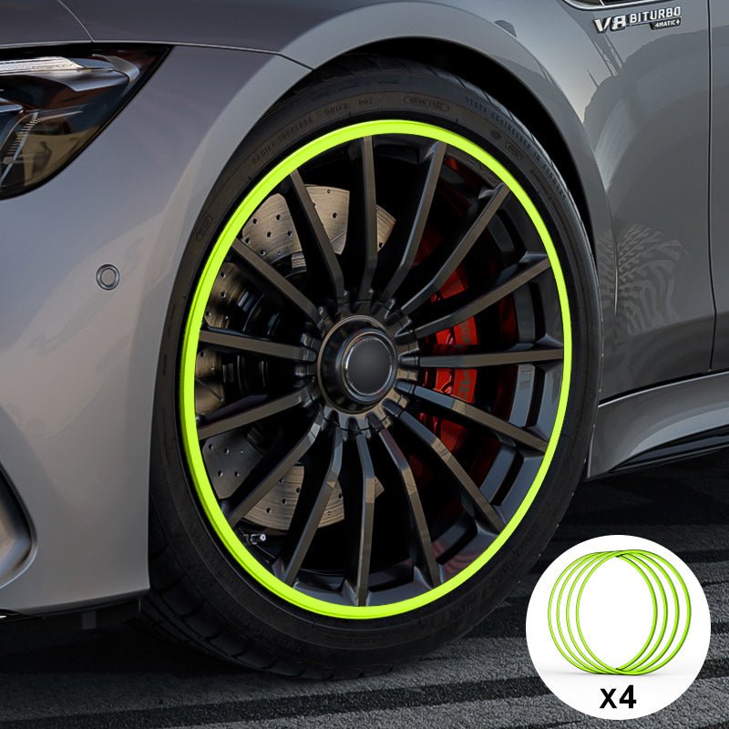 Green Aluminum Alloy Wheel Rim Protector- Fits All Cars