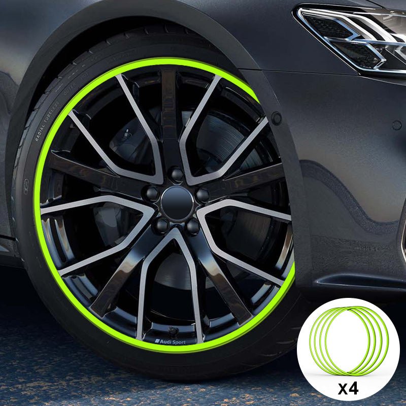 Green Aluminum Alloy Wheel Rim Protector- Fits All Cars