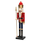 Large Wooden Nutcracker 90 cm with Scepter - Red Nutcracker Soldier