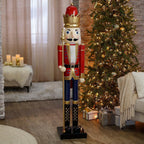 Large Wooden Nutcracker 90 cm with Scepter - Red Nutcracker Soldier