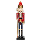 Large Wooden Nutcracker 90 cm with Scepter - Red Nutcracker Soldier