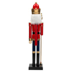 Large Wooden Nutcracker 90 cm with Scepter - Red Nutcracker Soldier