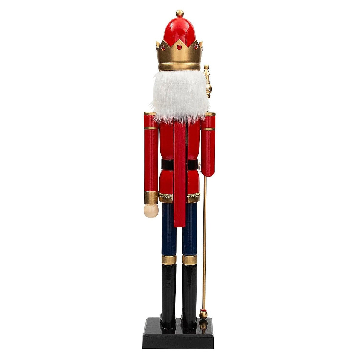 Large Wooden Nutcracker 90 cm with Scepter - Red Nutcracker Soldier