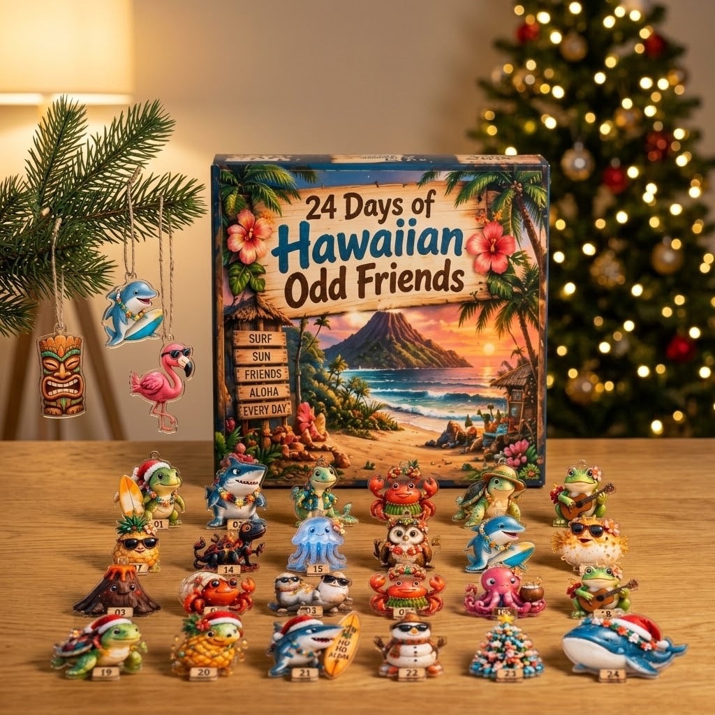 Hawaiian Crazy Friends Advent Calendar 2026 - Island Ornaments