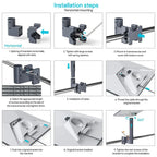 Heavy-Duty Aluminum Alloy Pole Mount for Starlink Mini – For RV, Roof & Ladder