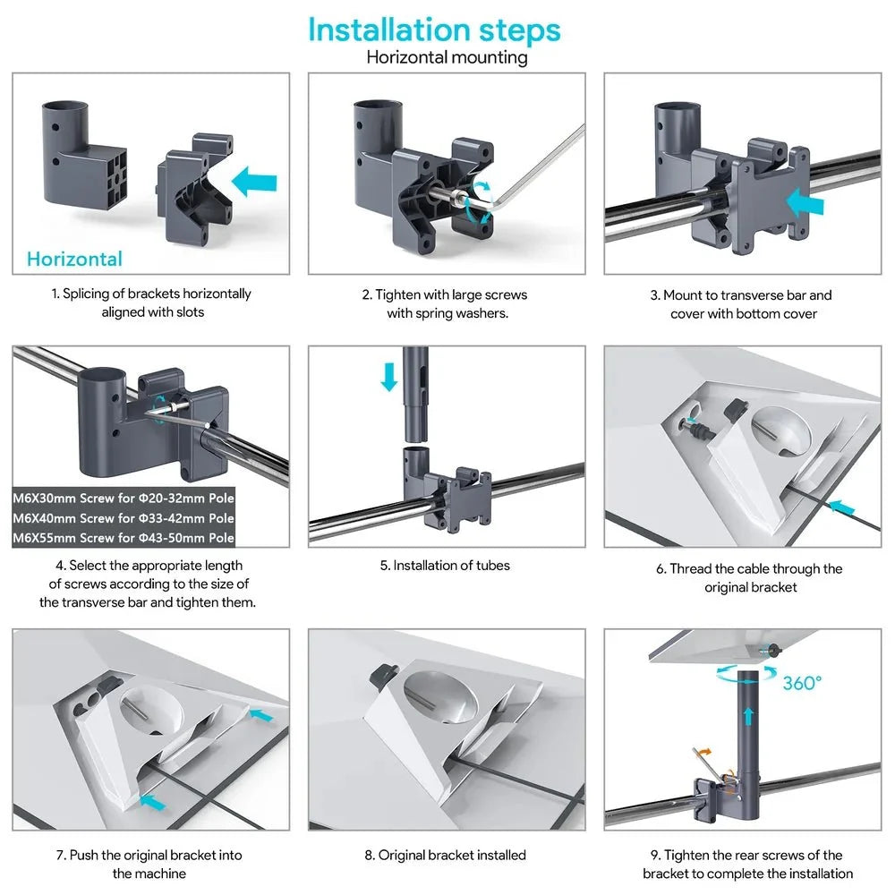 Heavy-Duty Aluminum Alloy Pole Mount for Starlink Mini – For RV, Roof & Ladder
