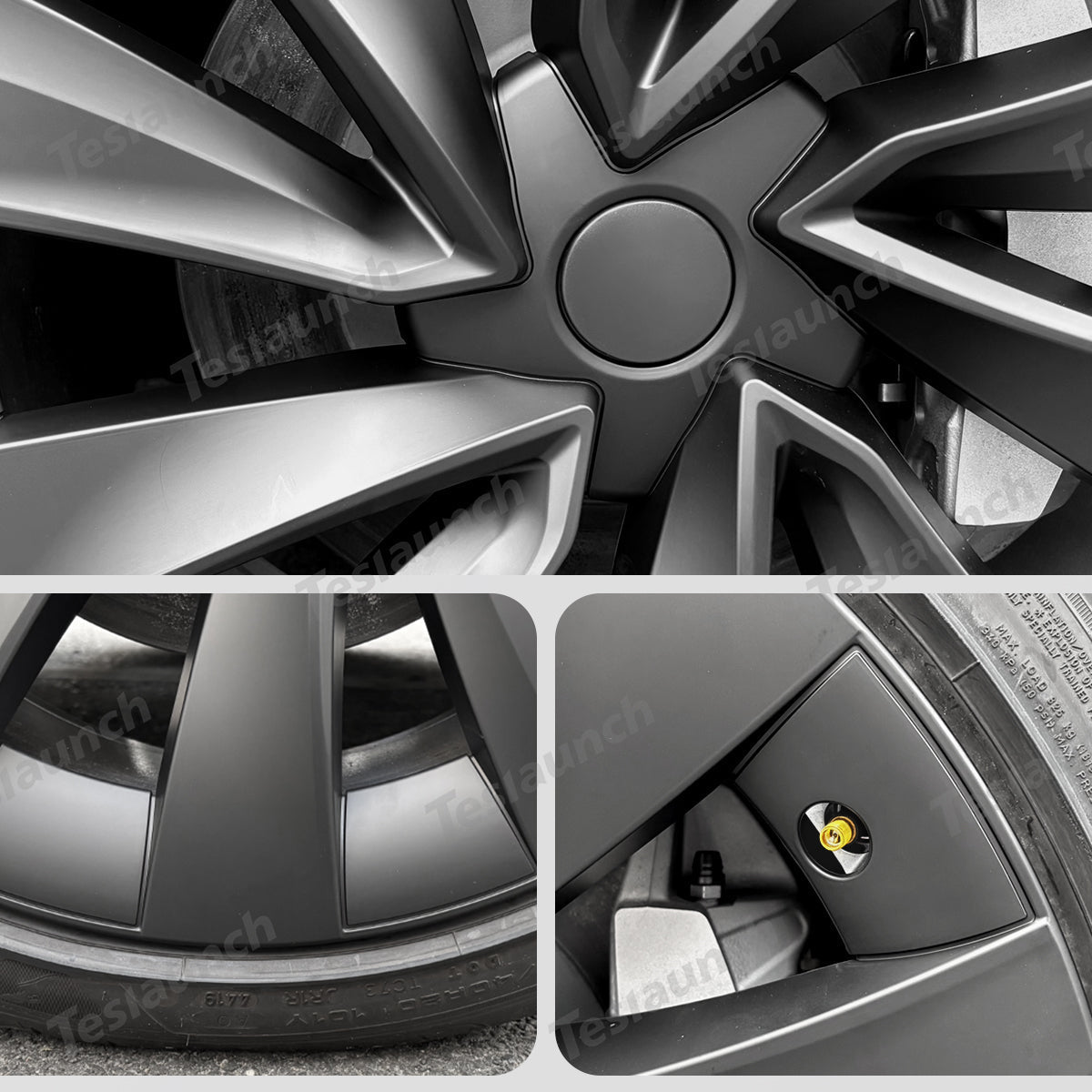 Helix 2.0 Style Wheel Hubcaps (Set of 4) for Tesla 2025+ Model Y Juniper 20'' Helix 2.0 Wheels
