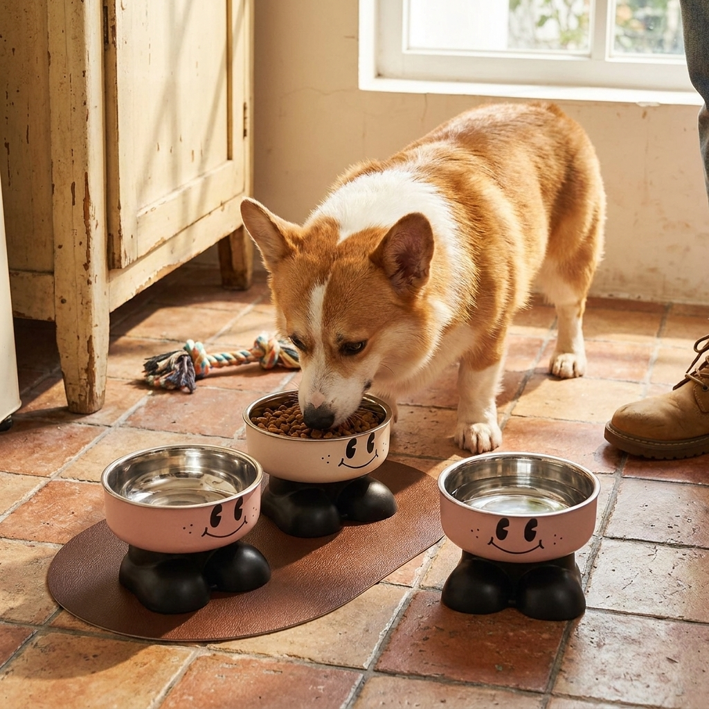 Elevated Stainless Steel Pet Bowl Set