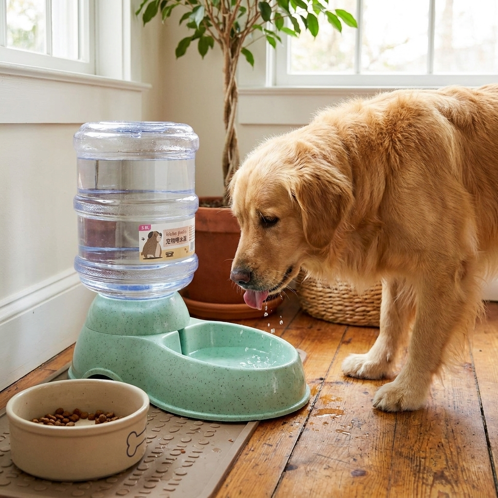 Large Capacity Pet Feeder & Water Bowl