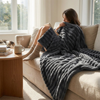 Cozy Striped Throw Blanket
