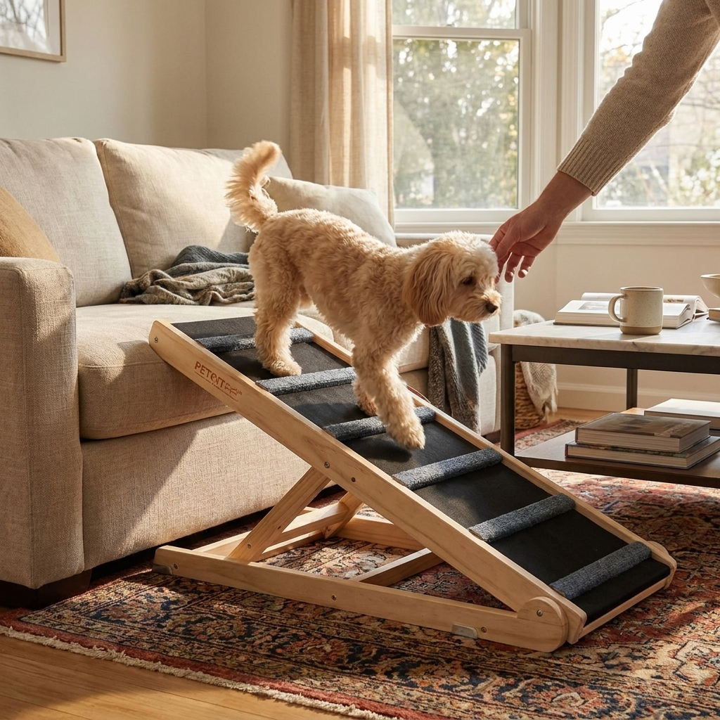 Folding Pet Ramp for Beds