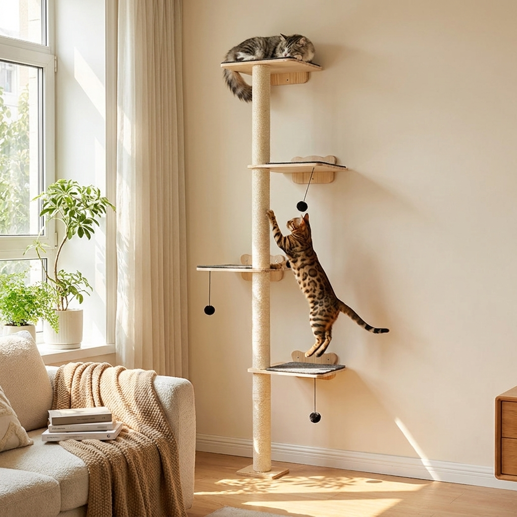 4-Tier Cat Wall Shelves