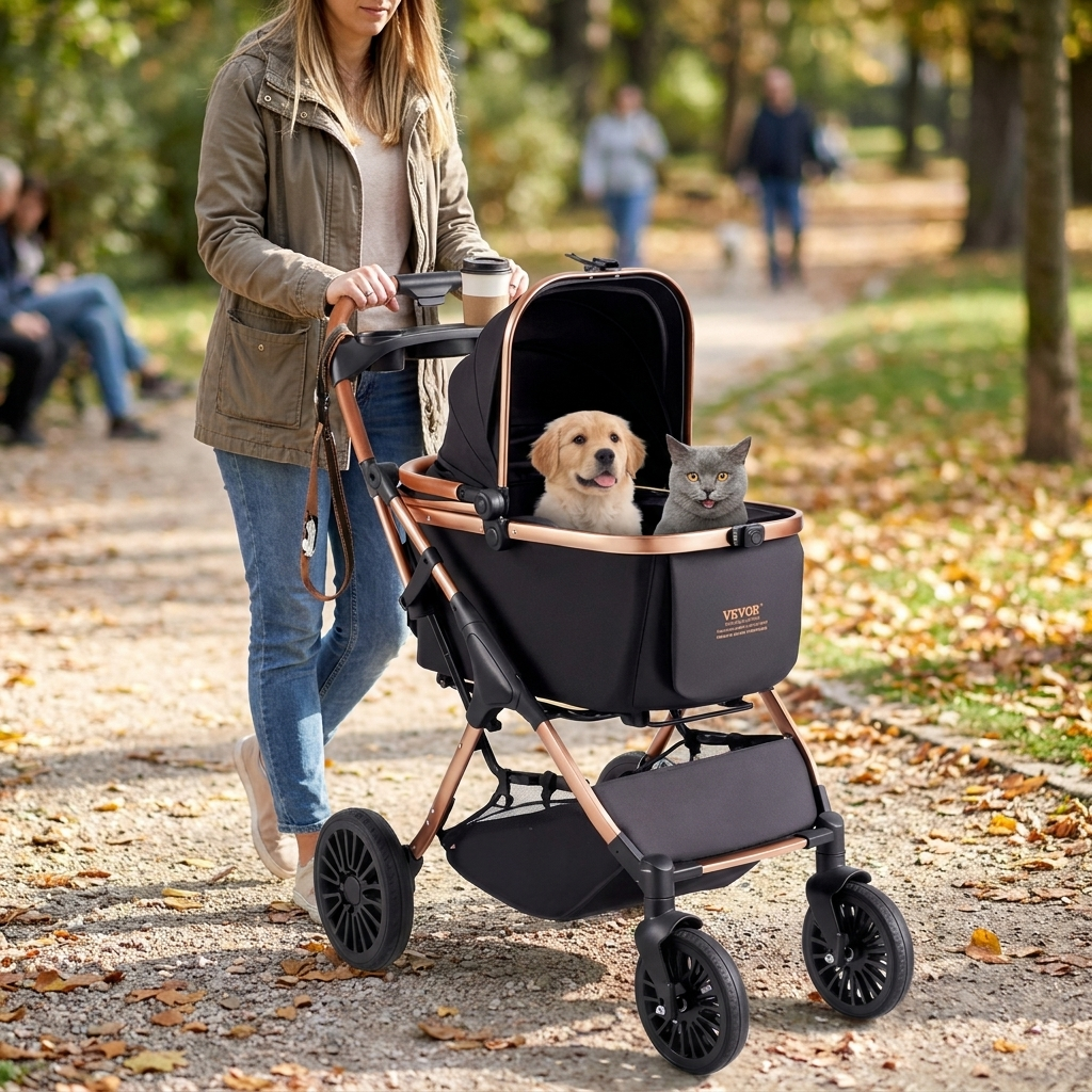 4-Wheel Pet Stroller