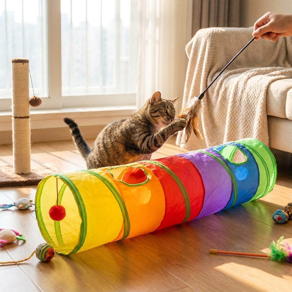 Collapsible Cat Tunnel Toy