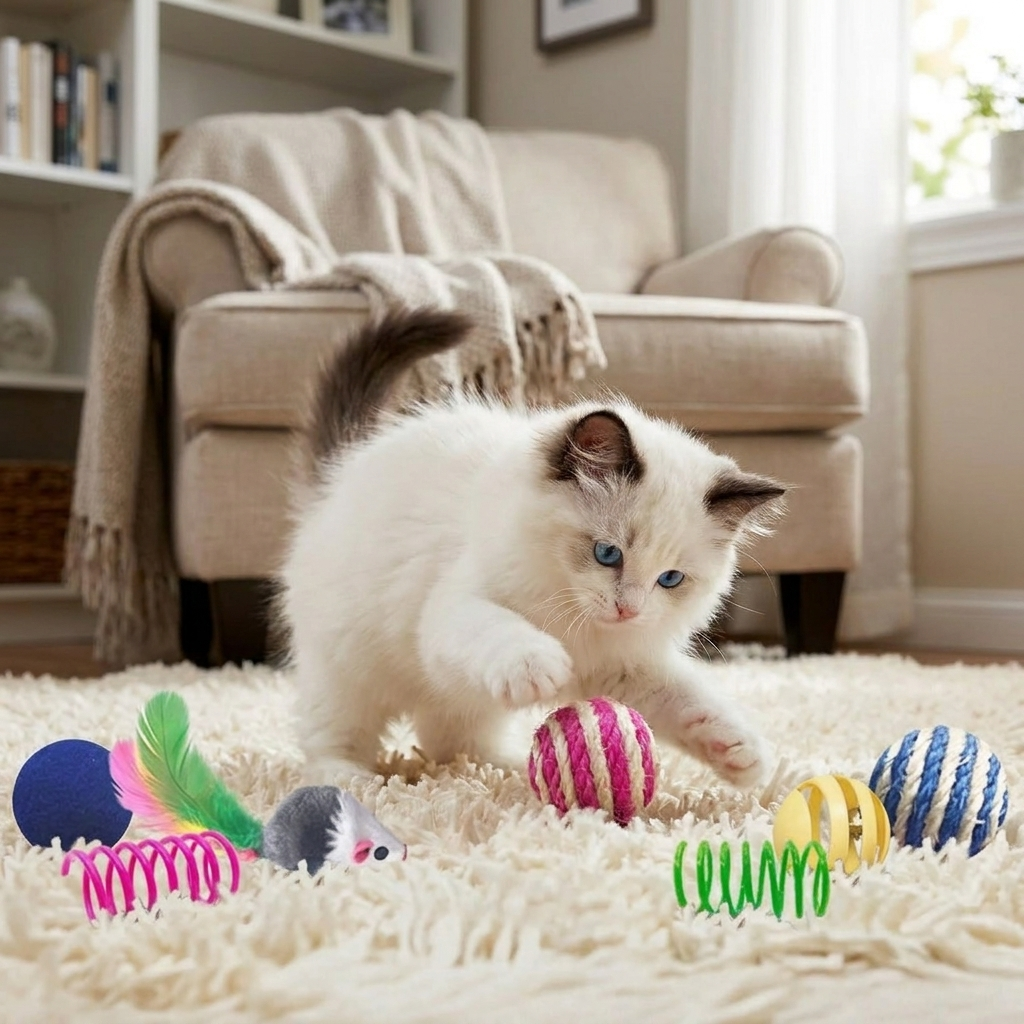 Cat Toy Set, 35 Pieces