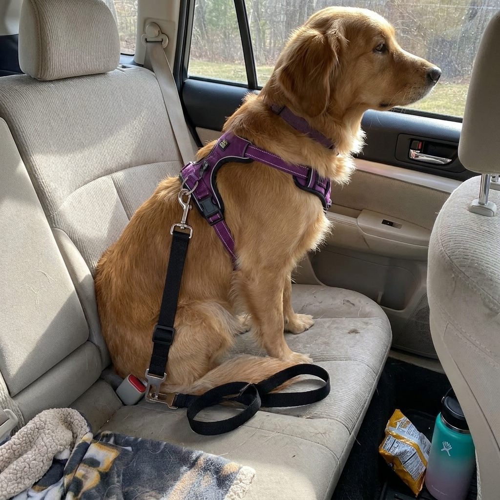 Pet Car Seat Belt 2-Pack, Adjustable