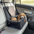 Dog Booster Car Seat with Pocket, Black