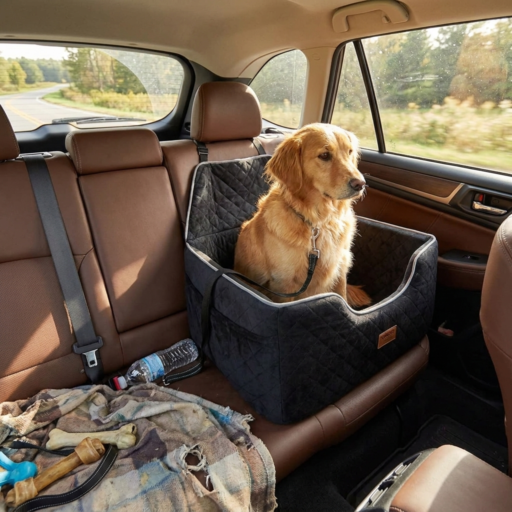 Dog Booster Car Seat, Large, Black