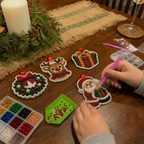 Christmas DIY Ornament Kit – 24-Piece Tree Decoration Craft Set, Holiday Activity Gift for Kids & Family