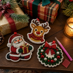 Christmas DIY Ornament Kit – 24-Piece Tree Decoration Craft Set, Holiday Activity Gift for Kids & Family
