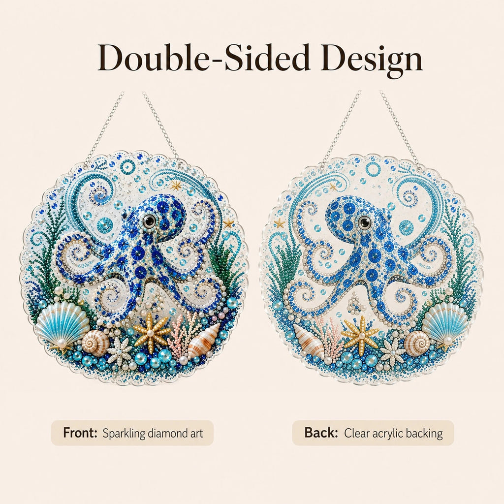 Ocean Pearl Art DIY Hanging Ornament Kit, Acrylic Hanging Ornament for Window Home Decor