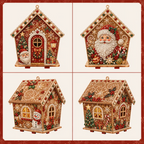 DIY Pearl Art Kit – 3D Handmade Christmas House Decoration, Holiday Craft Gift for Family & Friends