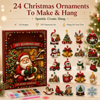 Christmas DIY Ornament Kit – 24-Piece Tree Decoration Craft Set, Holiday Activity Gift for Kids & Family