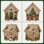 DIY Pearl Art Kit – 3D Handmade Christmas House Decoration, Holiday Craft Gift for Family & Friends