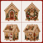 DIY Pearl Art Kit – 3D Handmade Christmas House Decoration, Holiday Craft Gift for Family & Friends