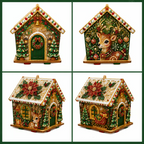 DIY Pearl Art Kit – 3D Handmade Christmas House Decoration, Holiday Craft Gift for Family & Friends