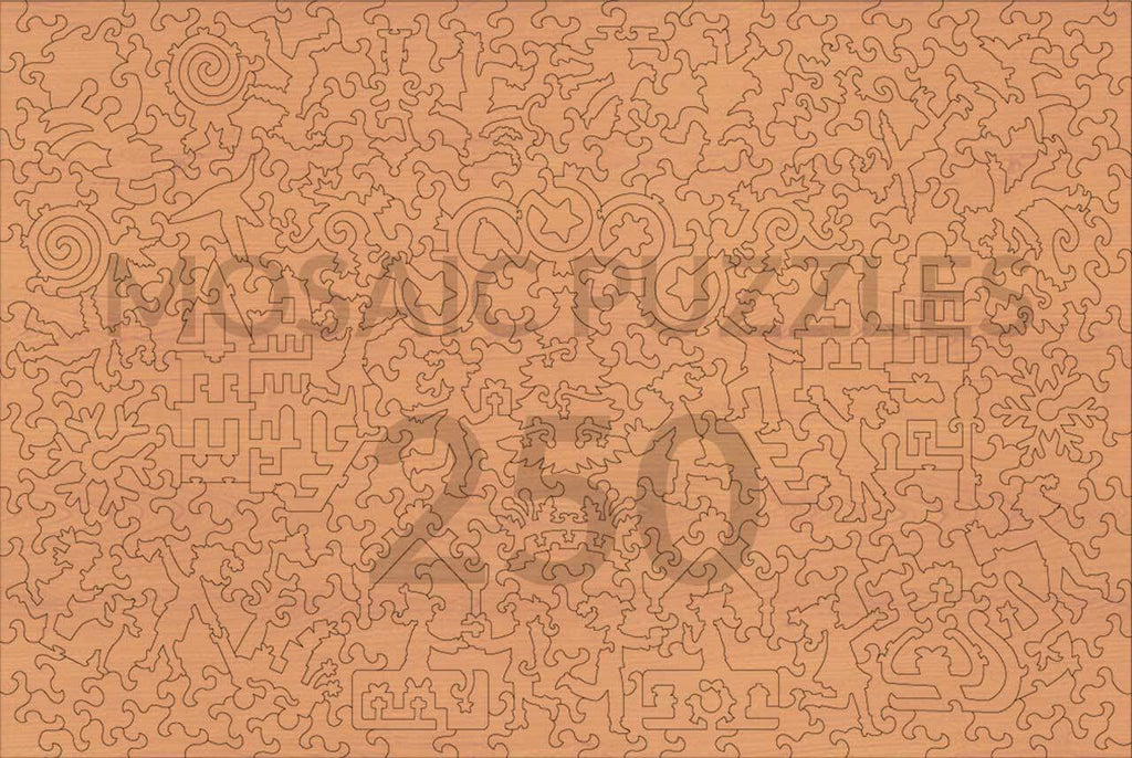 Wooden Christmas Puzzle - Unique Puzzle Pieces for Adults and Families