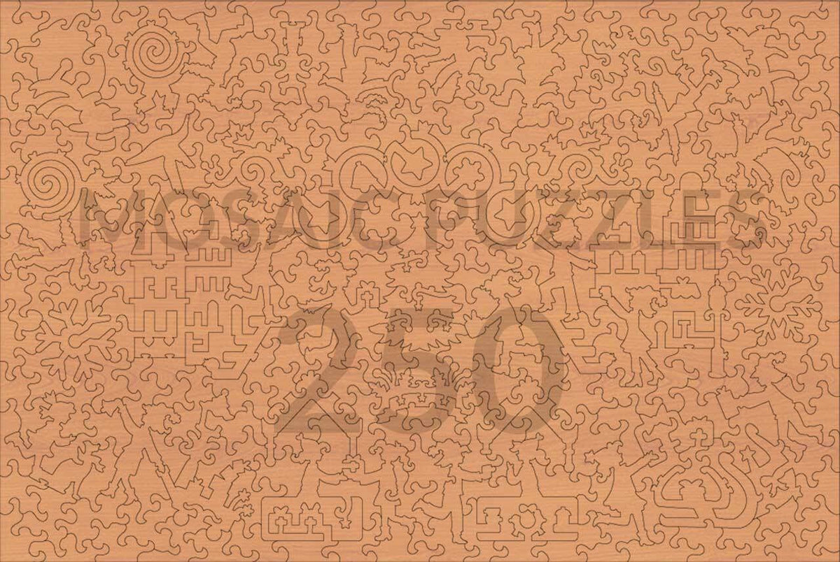 Wooden Christmas Puzzle - Unique Puzzle Pieces for Adults and Families