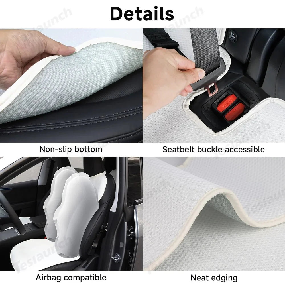 Ice Silk Breathable Air Mesh Seat Cushion for Tesla Model Y Juniper 2025+