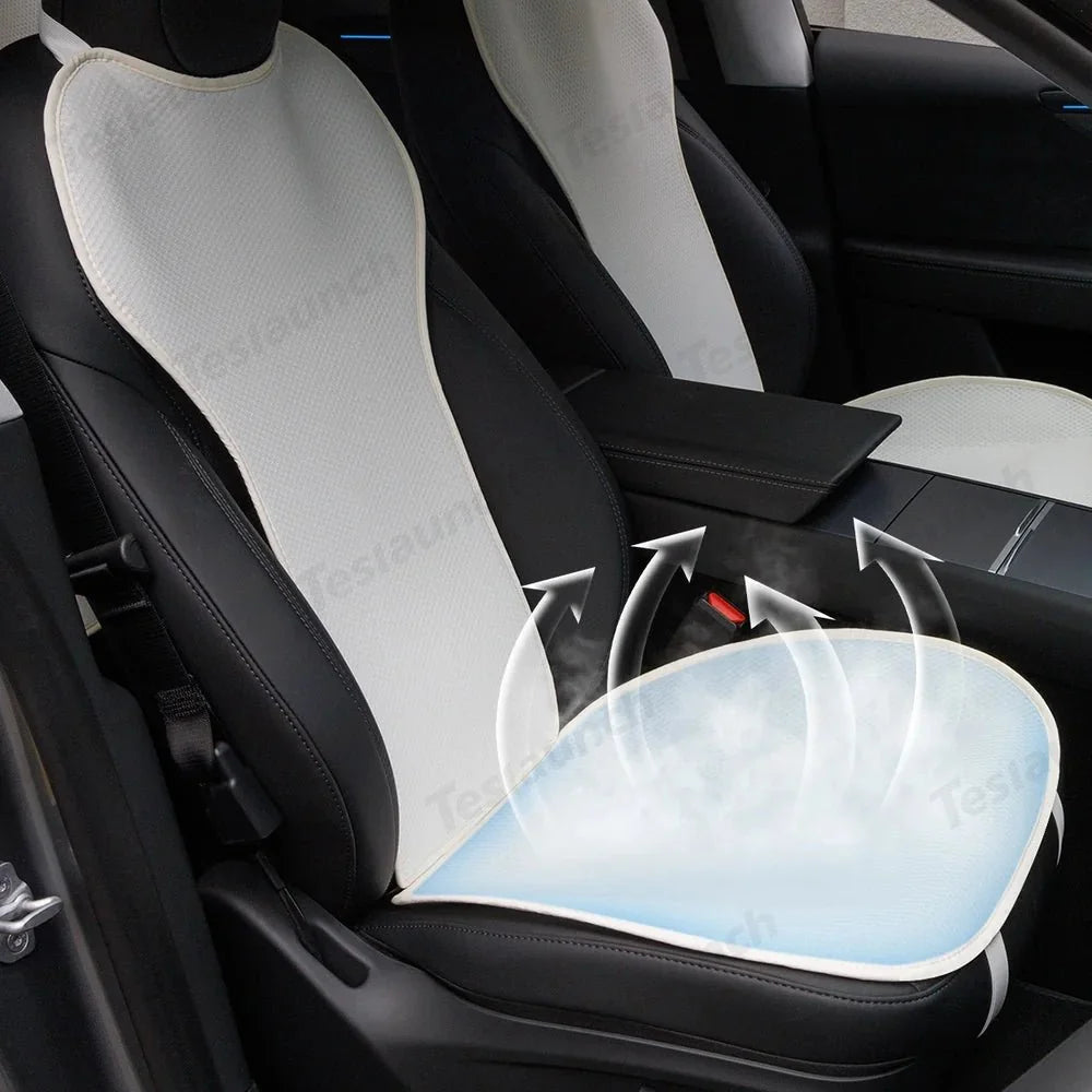 Ice Silk Breathable Air Mesh Seat Cushion for Tesla Model Y Juniper 2025+
