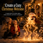 Snowman Magic Fountain-Flowing Snowflake LED Christmas Garden Light❄️