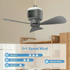 Home Cool Portable Rechargeable RC Hanging Fan Lamp