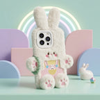 3D Cartoon Fluffy Bunny Cute iPhone Case
